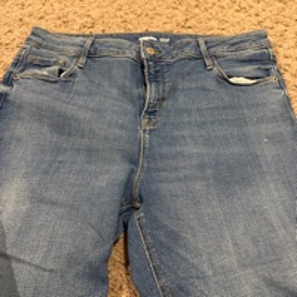 Women's Old Navy Rockstar Super Skinny Jeans Size 14 Tall Blue Denim - Picture 9 of 9